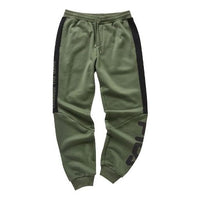 FILA FUSION Contrast Color Stitching Asymmetric Large Logo Sports Pants Green T11M013602F-KK