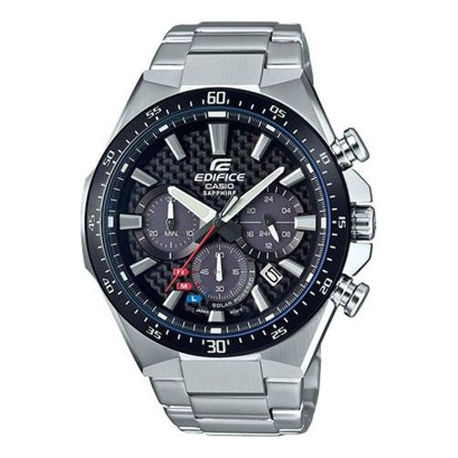 CASIO Waterproof EDIFICE Sapphire Crystal Solar Powered Mens Silver EFS-S520CDB-1BUP-YCR