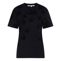 McQ Alexander McQueen SS21 Swallow Pattern Short Sleeve Black 318978-RLT73-1000