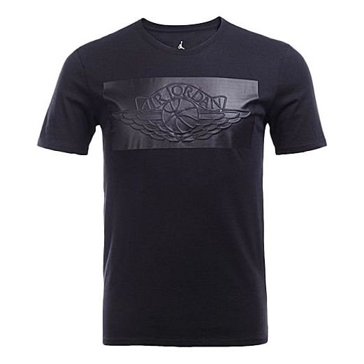 Air Jordan MENS Logo Print Crew-neck Short Sleeve Black 801055-010
