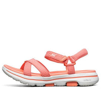 (WMNS) Skechers Go Walk 5 'Orange White' 140096-CRL