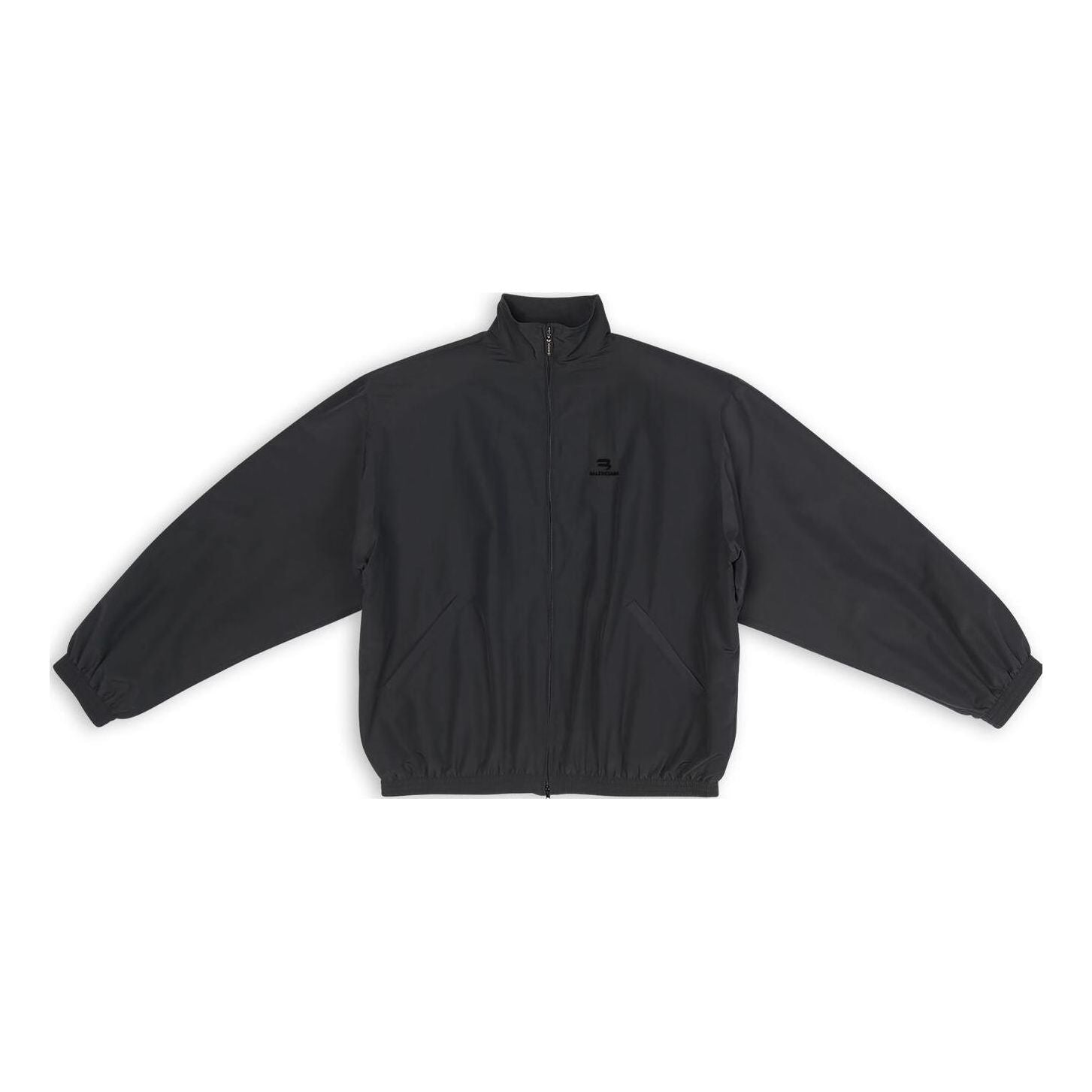 Balenciaga Sporty B Oversized Tracksuit Nylon Jacket 'Black' 706440TKO481000