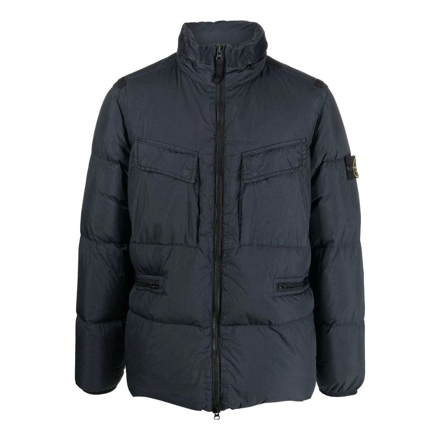 STONE ISLAND Waffen Patch Crinkle Labs Down Padded Jacket 'Black' 771540123-V0020