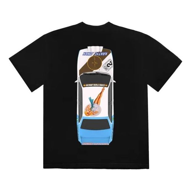 Travis Scott Unisex Cactus Jack JACKBOYS VEHICLE Print Round-neck Tee Black TC-285