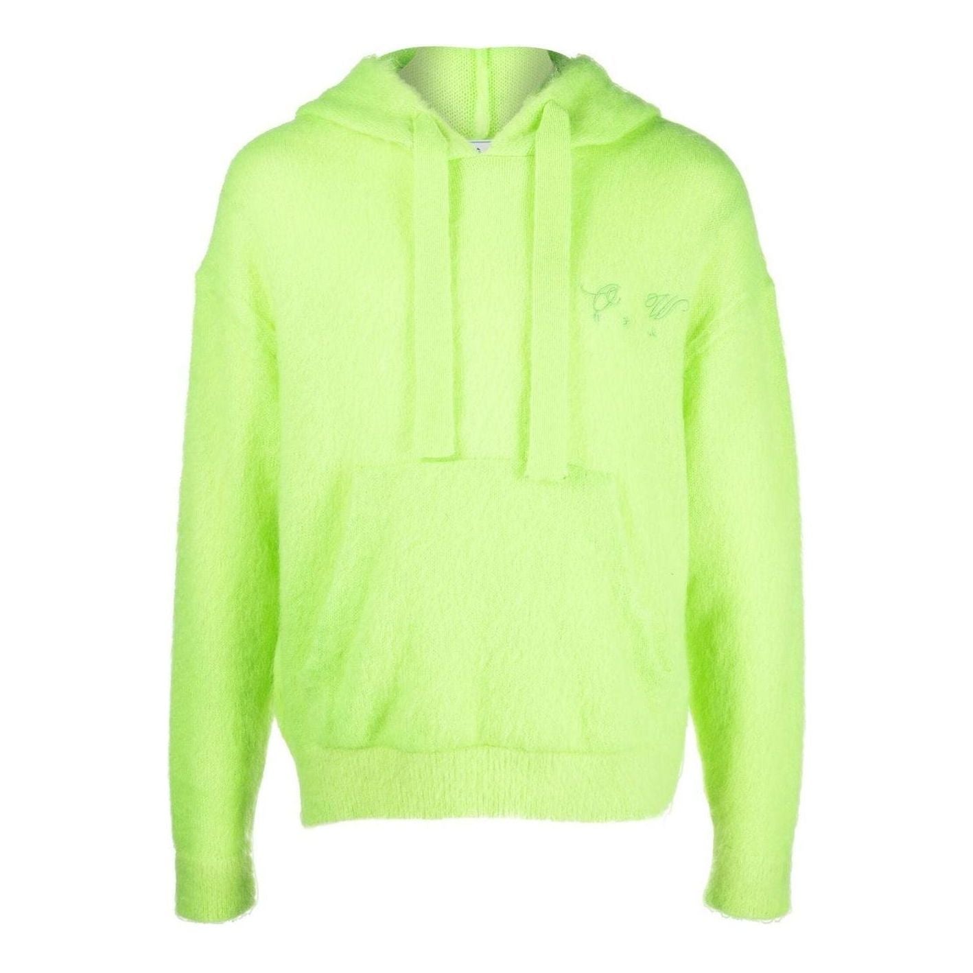 Men's Off-White FW22 Arrow Logo Printing Loose Fit Green Yellow OMHA171F22KNI0017070
