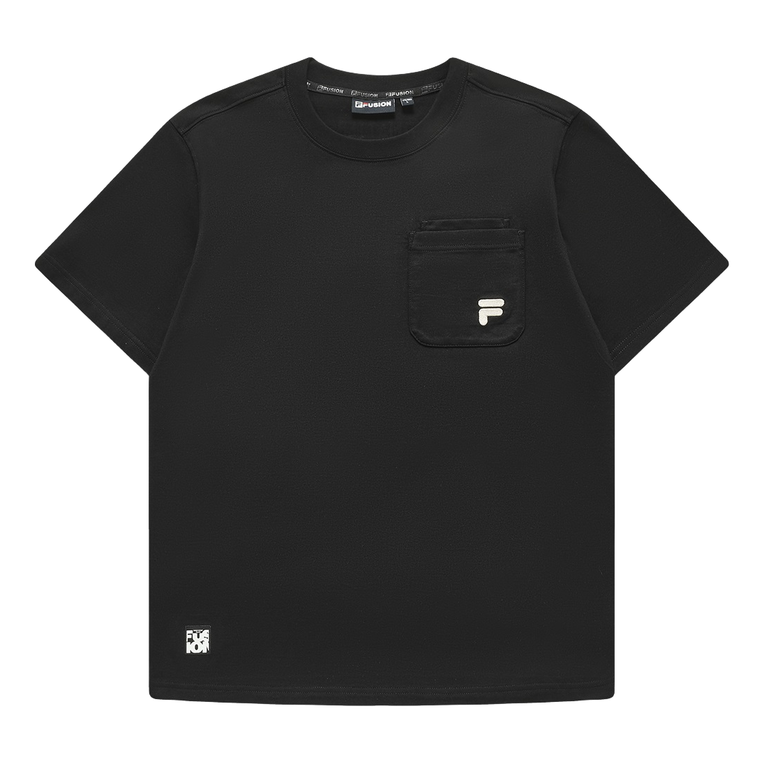 FILA FUSION Cotton Workwear T-shirt 'Black' T11M423103FBK