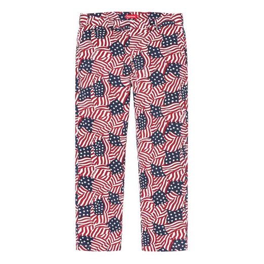 Supreme SS20 Week 1 Work Pant Geometry Pattern Cargo Pants Unisex Pink SUP-SS20-169