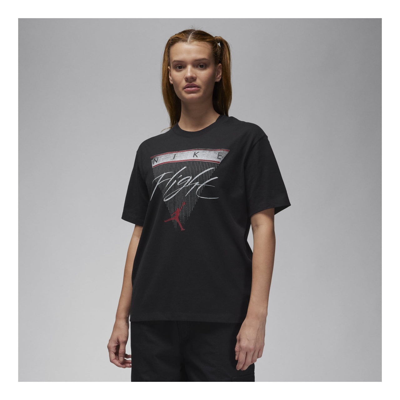 (WMNS) Air Jordan Flight Heritage Graphic T-shirt Asia Sizing 'Black' FQ3241-010