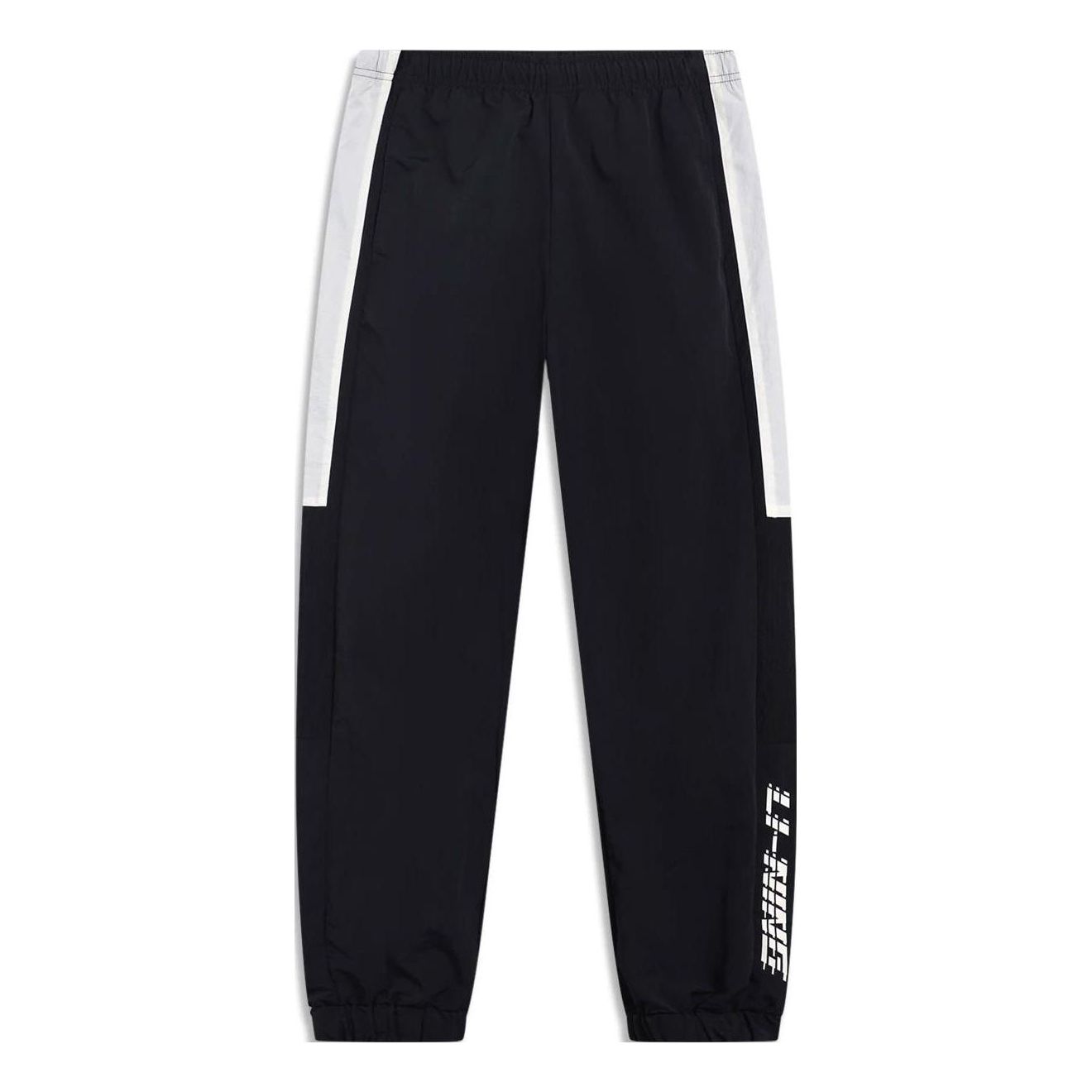 Li-Ning Sports Style Sweatpants 'Black White' AYKT405-2