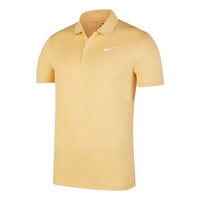 Nike Dri-Fit Victory Slim Fit Version Golf lapel Short Sleeve Polo Shirt Gold Sky gold BV0359-251