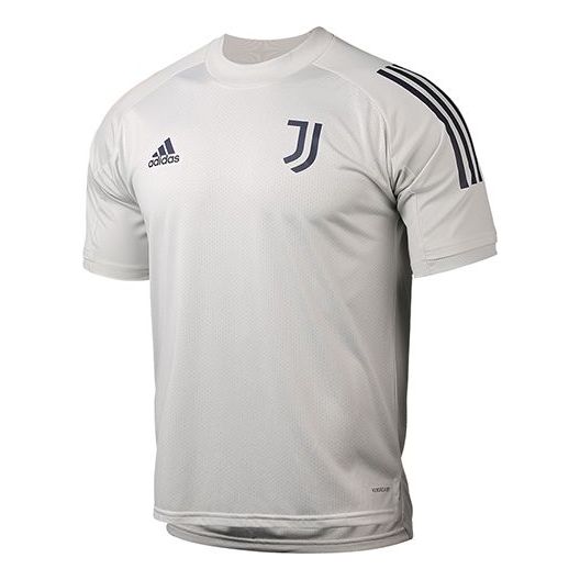 adidas JUVE TR Jersey JSY Juventus Soccer/Football Sports Short Sleeve Gray FR4263