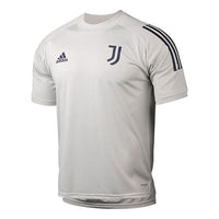 adidas JUVE TR Jersey JSY Juventus Soccer/Football Sports Short Sleeve Gray FR4263