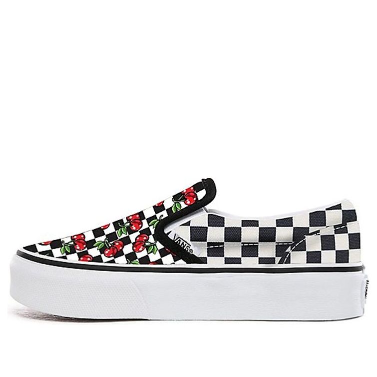 Vans Customs Cherry Checkerboard Slip-on Checkboard Black/White VN0A3CST060