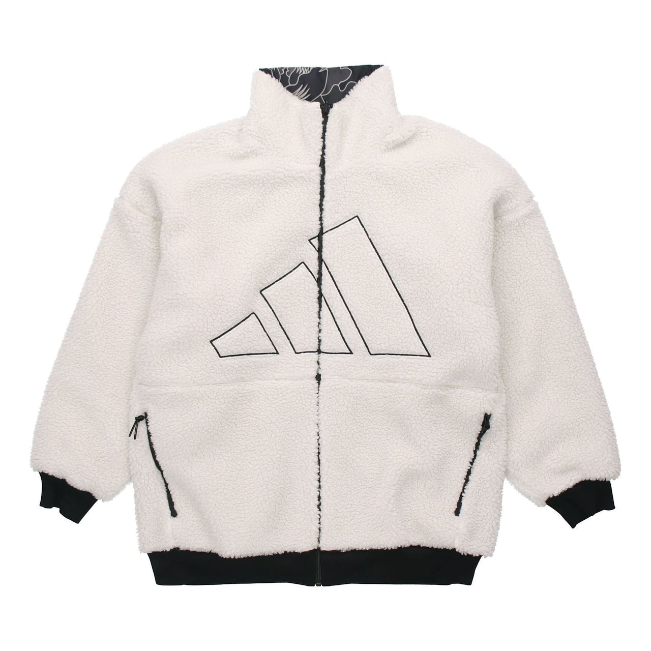 adidas Aop Rev Jkt Reversable Fleece Jacket Men Grey GT6477