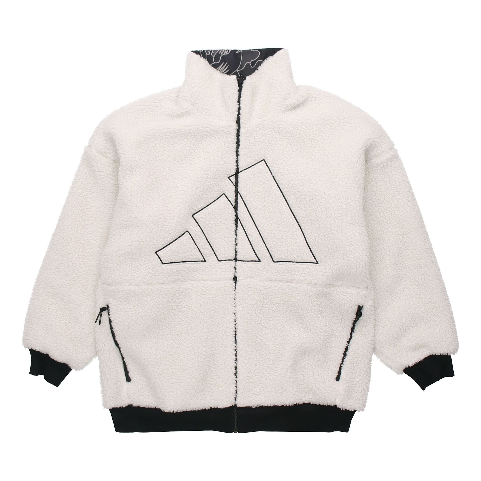 adidas Aop Rev Jkt Reversable Fleece Jacket Men Grey GT6477
