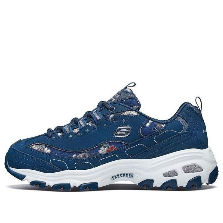 (WMNS) Skechers D'Lites Low-Top Daddy Shoes Blue 13082-NVY