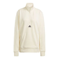 adidas Halfzip M Casual Sports Stylish Half Zipper Stand Collar White H54030