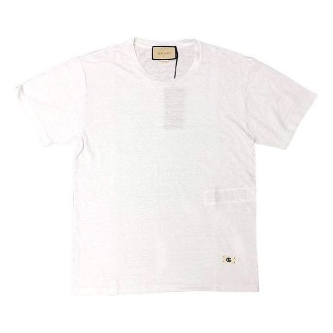 Gucci Cotton T-Shirt With GG Patch 'White' 650083-XJC6N-9692