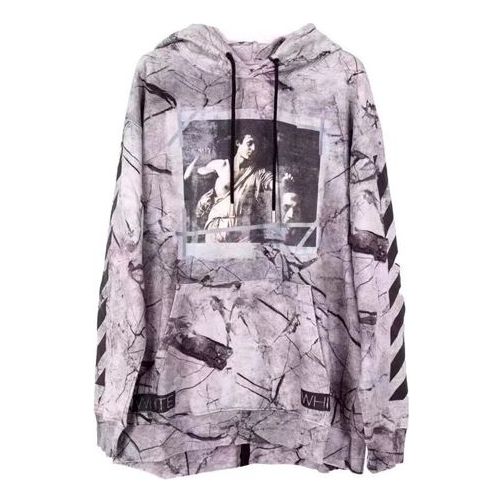 Off-White SS21 Marble Printing Unisex Gray OMBB004G20FLE0029988
