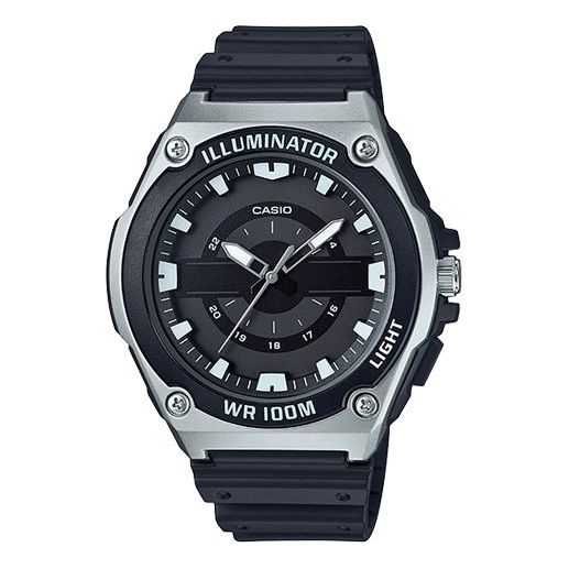 CASIO Waterproof Mens SilverBlack Analog MWC-100H-1A