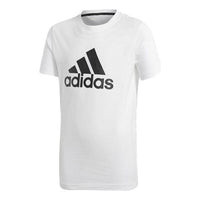 adidas Logo Printing Big Boys Training Short Sleeve White BK3488