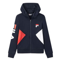(WMNS) FILA Sports Contrasting Colors Knit Zipper Blue F61W028506F-NV