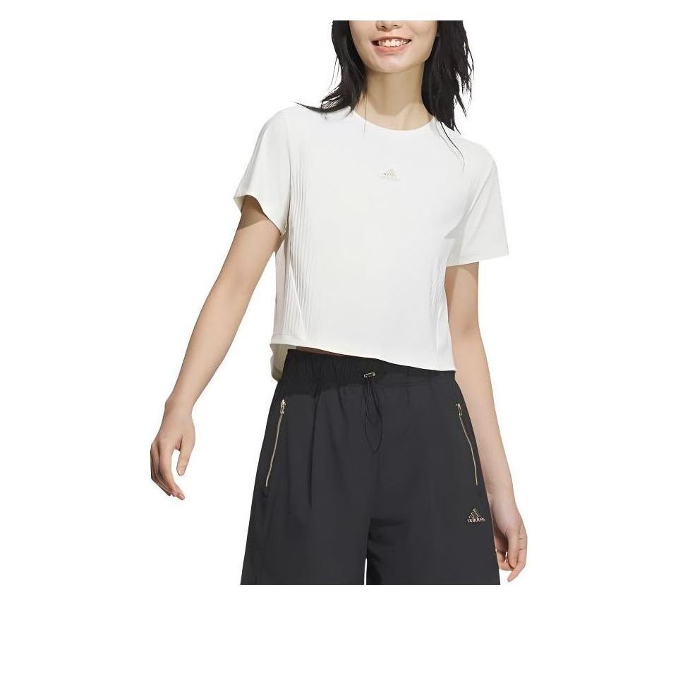 (WMNS) adidas MODERN TECH T-shirt 'White' JI9806
