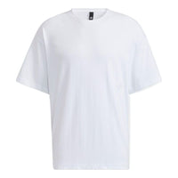 Men's adidas Back Alphabet Printing Round Neck Short Sleeve Japanese Version White T-Shirt HD0084
