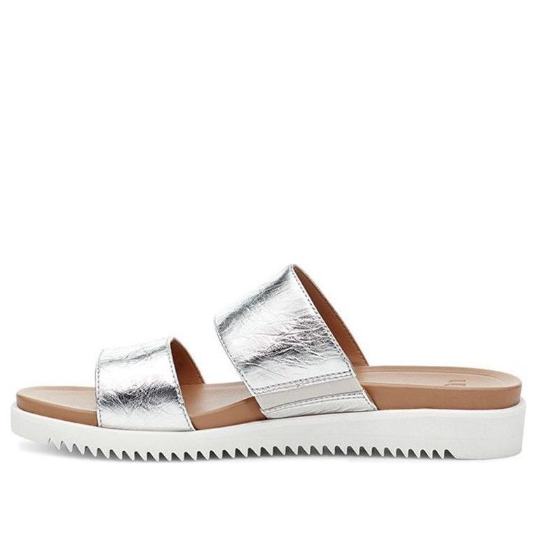 (WMNS) UGG Zyle Metallic Slide Silver Slippers 1116391-SLVR
