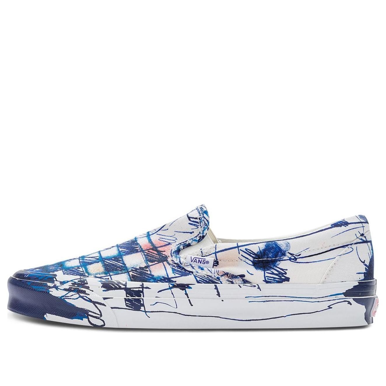 Vans Connor Tingley x OG Classic Slip-On LX 'Checkerboard - White Blue' VN0A45JK61P
