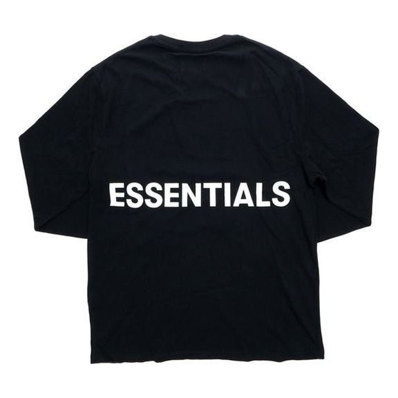 Men's FOG Essentials Boxy graphic Alphabet Long Sleeves Black FOG-SS20-264