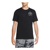 Nike Dri-fit Training T-Shirt Printing Logo Short Sleeve Black CV5222-010