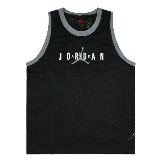 Air Jordan Jumpman DNA Alphabet Printing Sports Basketball Vest Black CJ6151-010