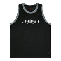 Air Jordan Jumpman DNA Alphabet Printing Sports Basketball Vest Black CJ6151-010