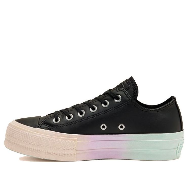 (WMNS) Converse Intergalactic Fade Chuck Taylor All Star Platform Low Top Thick Sole Black Pink 566157C