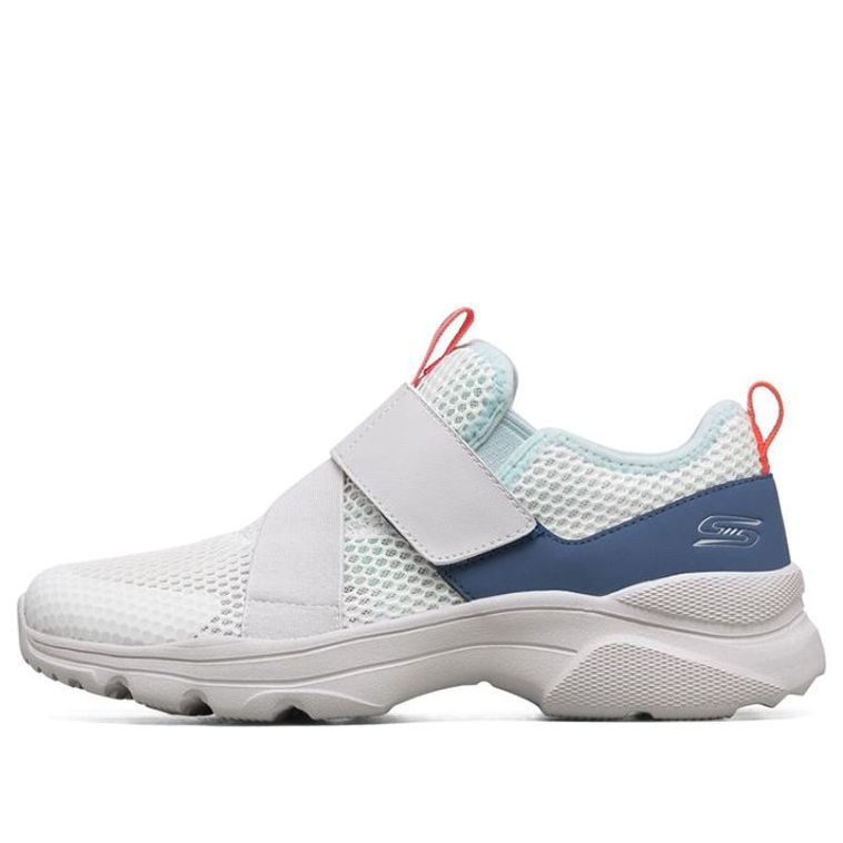 (WMNS) Skechers Bobs Frontier Running Shoes White/Grey/Blue 117011-NTGY