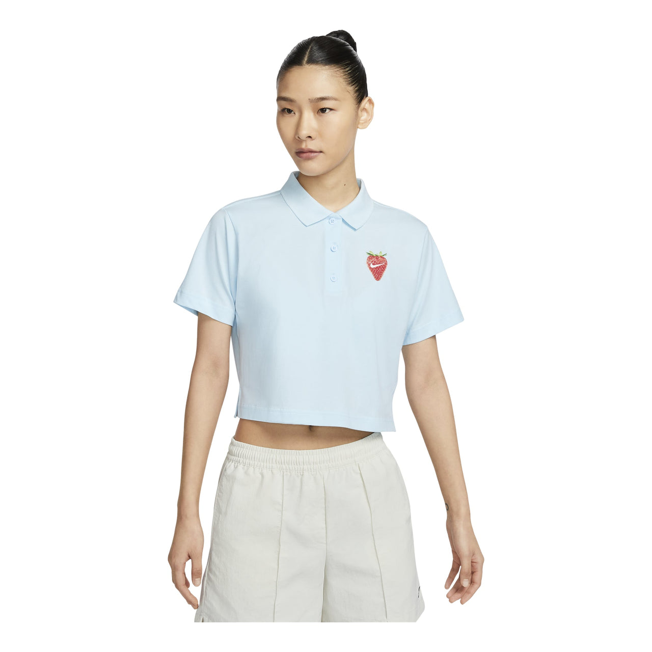 (WMNS) Nike Graphic Polo Shirt 'Blue Red' HQ1199-474