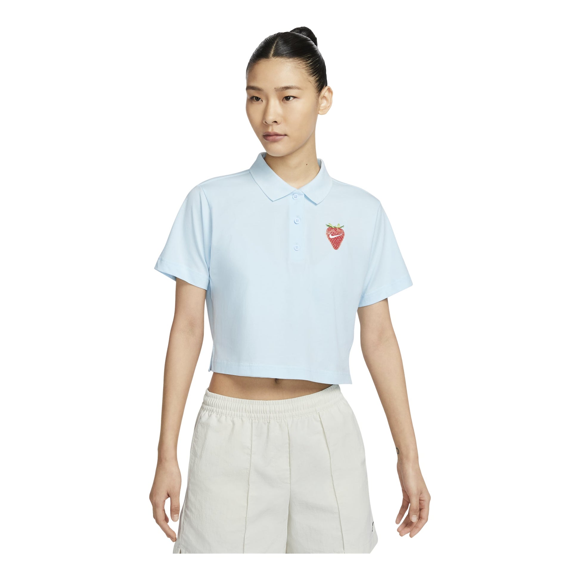 (WMNS) Nike Graphic Polo Shirt 'Blue Red' HQ1199-474