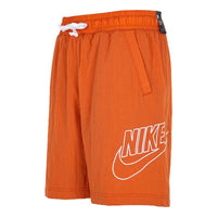 Nike Sportswear Alumni Logo Embroidered Woven Training Sports Shorts Orange DB3811-812