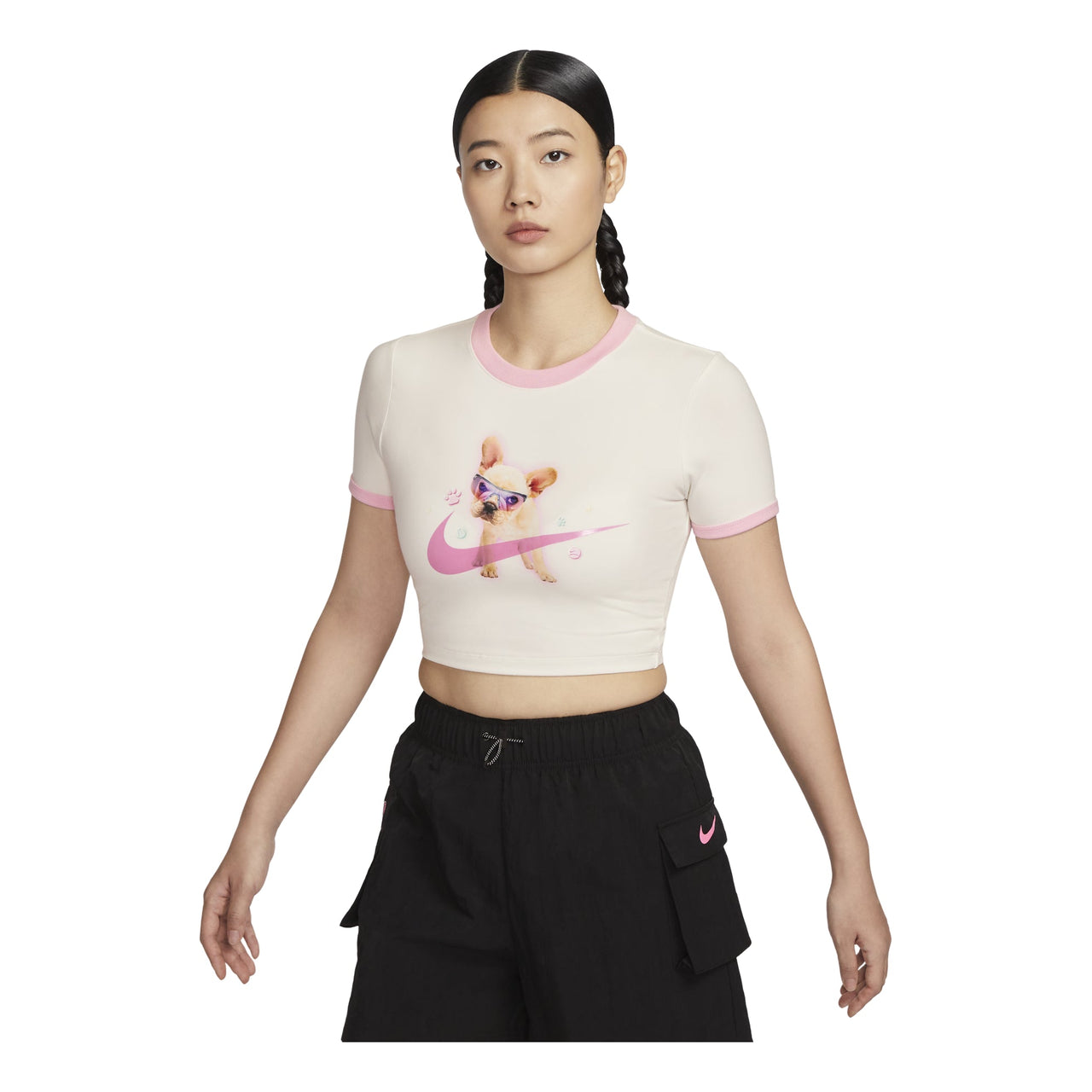 (WMNS) Nike Sportswear Slim Cropped T-Shirt Asia Sizing 'Sail' HM4621-133