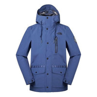 Men's THE NORTH FACE Multiple Pockets Hooded Jacket Blue NF0A3V3O-HDC