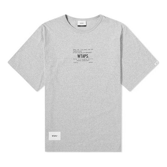 Men's WTAPS Academy SS Tee Round Neck Short Sleeve 192ATDT-CSM17