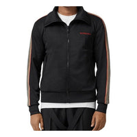Burberry Locn Stripe High-necked Coat Jacket Male Black 80076881