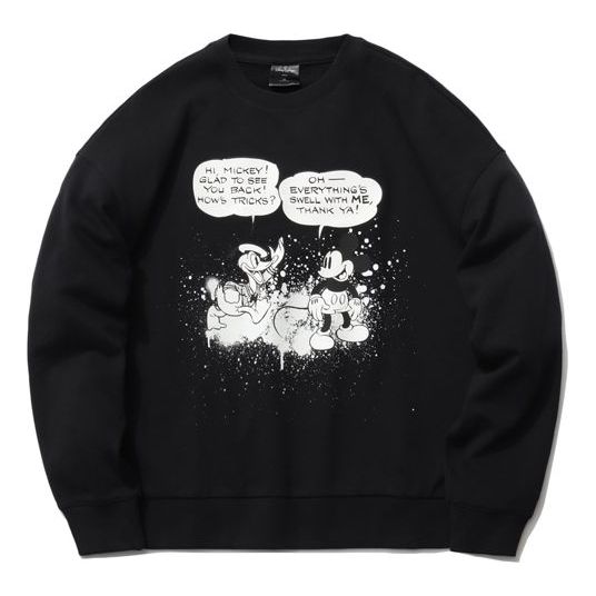 (WMNS) Li-Ning x Disney Crossover Sports Printing Hoodie 'Black White' AWDR380-1