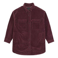 Men's Levis Series lapel corduroy Jacket Purple Red 27594-0000