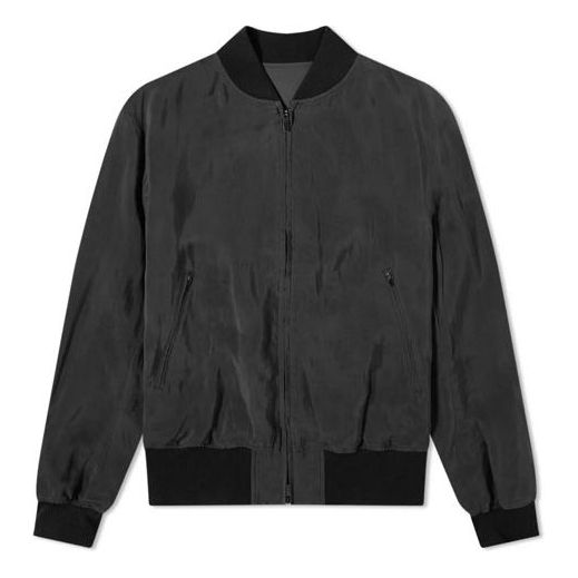 Y-3 Unisex Printing Zipper Letter Logo Jacket Coat Black GV6045
