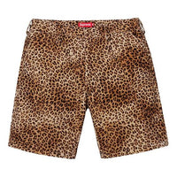 Supreme SS19 Velvet Work Short Cargo Shorts Unisex Leopard print SUP-SS19-10228