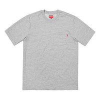 Supreme FW18 S/S Pocket Tee Heather Grey Short Sleeve Unisex Gray SUP-FW18-080