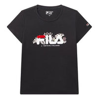 (WMNS) FILA Round Neck Short Sleeve Blue F61W028117F-NV