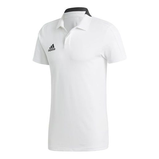 adidas Logo Short Sleeve Polo Shirt White CF4377